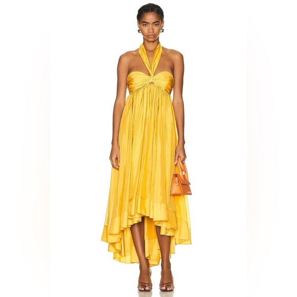NWT | Zimmerman Dev Halter Silk Midi Dress Size US 4 - Picture 6 of 14